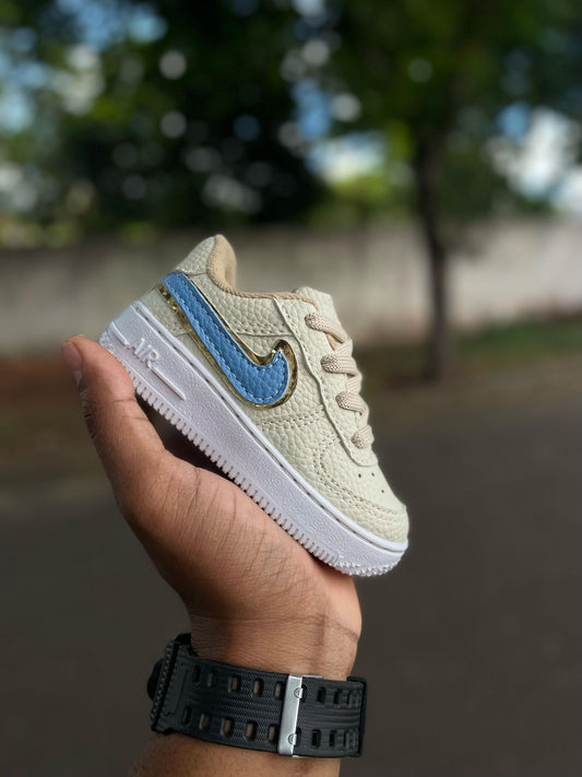 NIKE AIR FORCE BABY OFF WHITE/AZUL