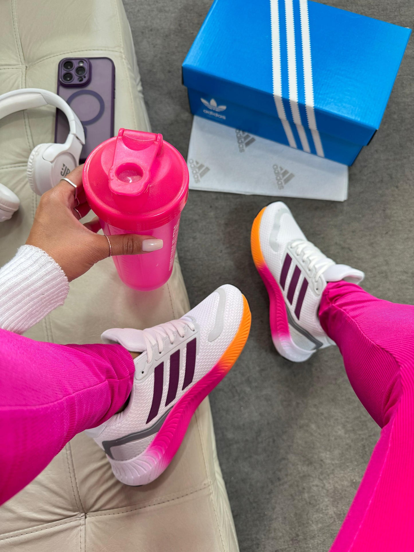 ADIDAS FALCON BRANCO/COLORIDO