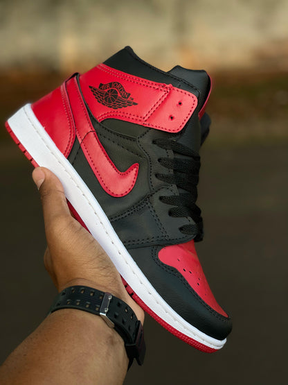 Nike Air Jordan Cano Alto PRETO/VERMELHO