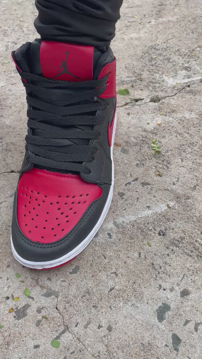 Nike Air Jordan Cano Alto PRETO/VERMELHO