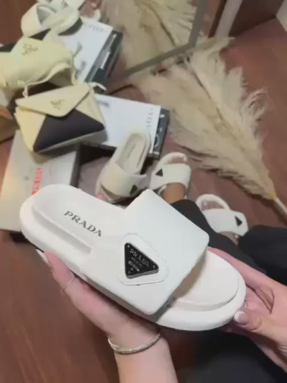 CHINELO SLIDE PRADA BRANCO