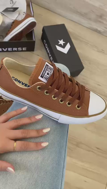 ALL STAR  COURO CARAMELO